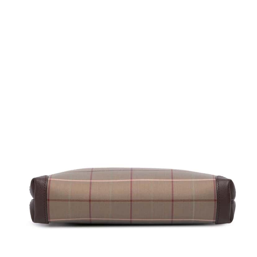 Burberry Vintage Check Canvas Clutch Brown Canvas Good condition - Inside View