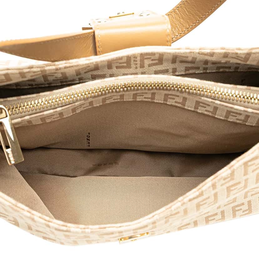 Fendi Zucchino Canvas Shoulder Bag Brown Canvas Good condition - Box View