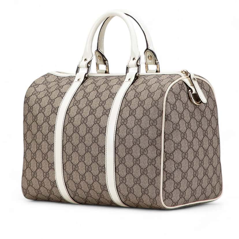 Gucci Medium GG Supreme Joy Boston Bag Brown Canvas Good condition - Back View