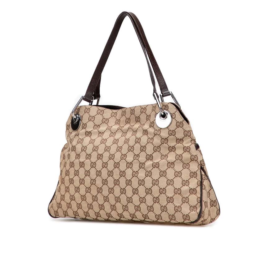 Gucci GG Canvas Eclipse Tote Brown Canvas Fair condition - Back View