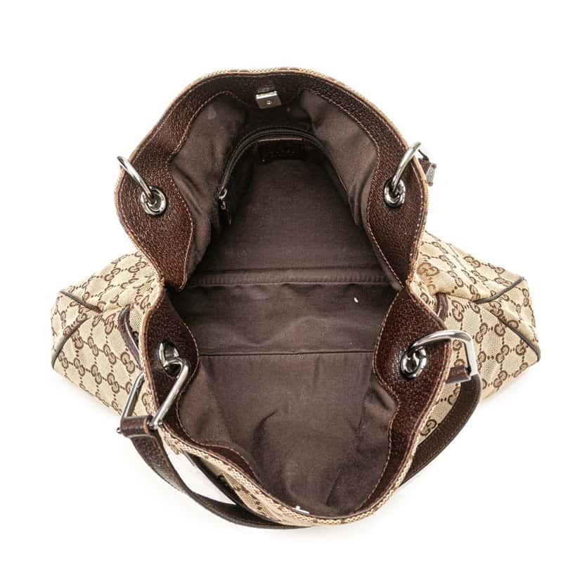 Gucci GG Canvas Eclipse Tote Brown Canvas Fair condition - Model View