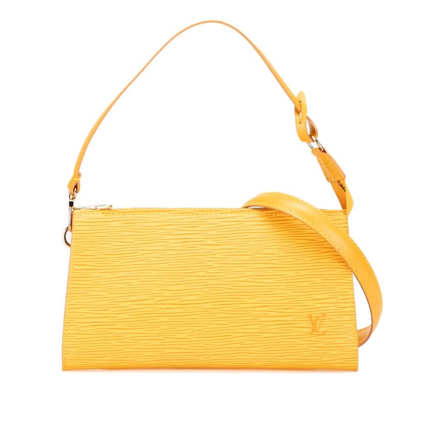Louis Vuitton Epi Pochette Accessoires Yellow Leather Good condition - Front View