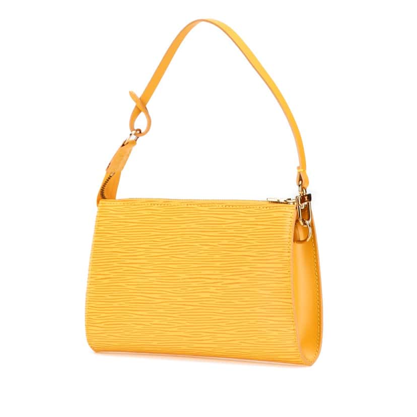 Louis Vuitton Epi Pochette Accessoires Yellow Leather Good condition - Back View