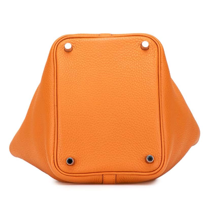 Hermès Clemence Picotin 18 Orange Leather Good condition - Inside View