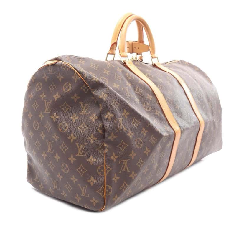 Louis Vuitton Monogram Keepall 55 Brown Canvas Good condition - Back View