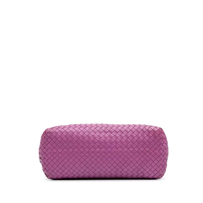 Bottega Veneta Medium Nappa Intrecciato Double Chain Tote Purple Leather Good condition - Inside View