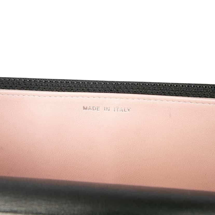 Chanel Microquilted Lambskin Wallet On Chain Black Leather Good condition - Box View
