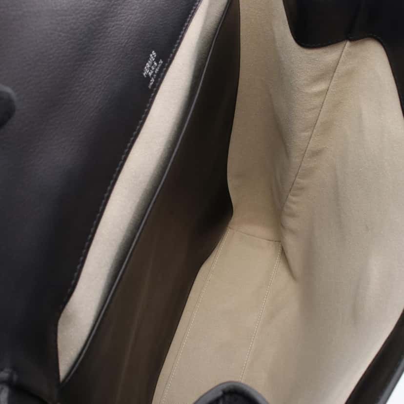 Hermès Evergrain Sac A Dos Flash Backpack Black Leather Good condition - Inside View