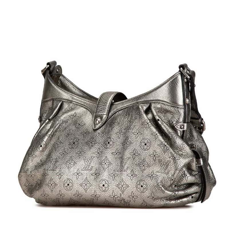 Louis Vuitton Monogram Mahina XS Silver Leather Good condition - Back View
