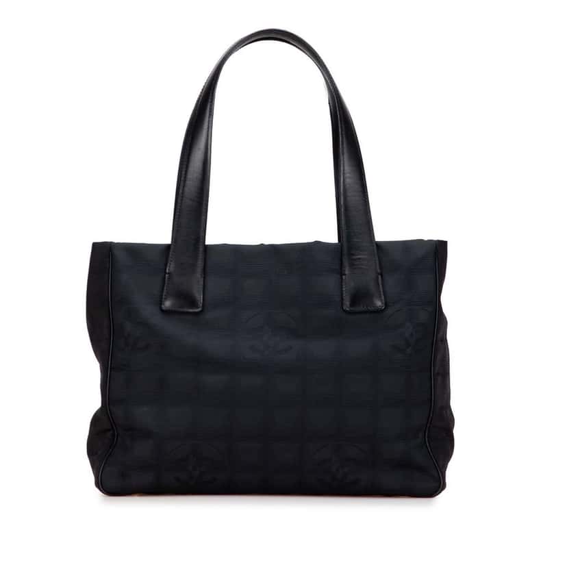 Chanel Nylon New Travel Line Tote Black Good condition - Front View