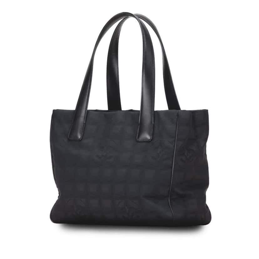 Chanel Nylon New Travel Line Tote Black Good condition - Back View