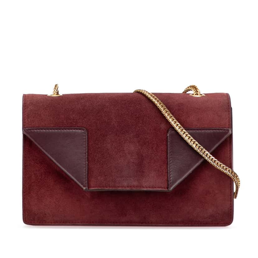 Saint Laurent Small Suede Betty Crossbody Red Leather Good condition - Front View