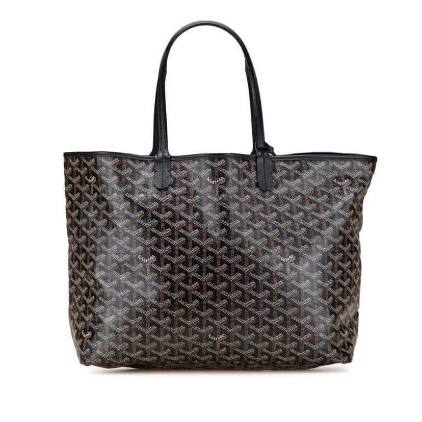 Goyard Goyardine Saint Louis PM Black Canvas Good condition - Front View