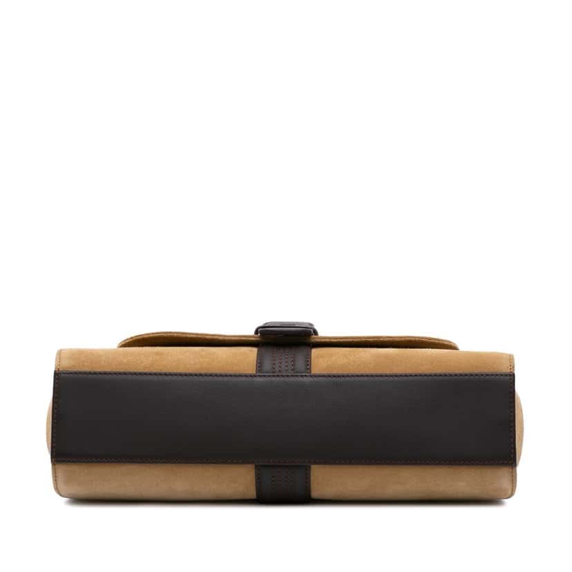 Loewe Anagram Suede Handbag Brown Leather Good condition - Inside View