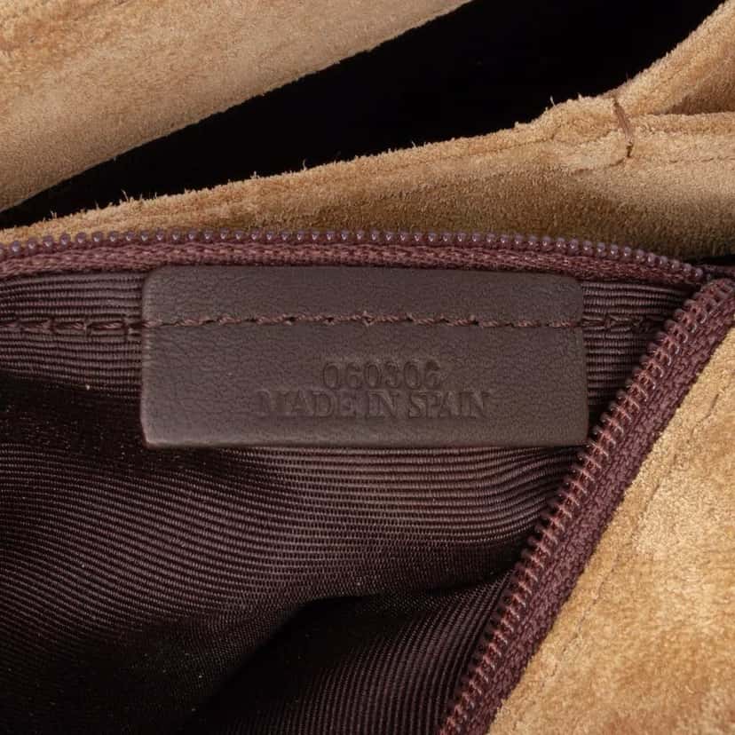 Loewe Anagram Suede Handbag Brown Leather Good condition - Box View