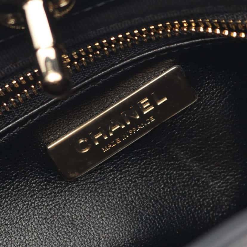 Chanel Mini Bicolor Quilted Patent 31 Shopping Bag Pink Leather Good condition - Model View