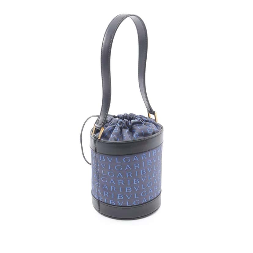 Bvlgari Logomania Denim B Zero1 Bucket Bag Blue Denim Good condition - Back View