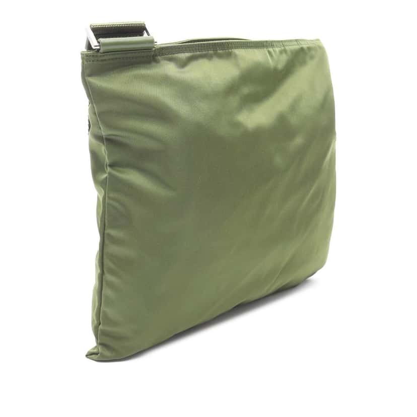 Prada Tessuto Zip Top Crossbody Green Good condition - Back View