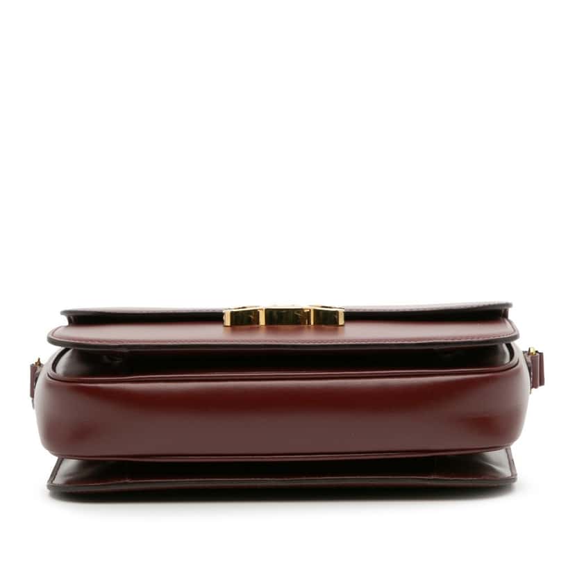 Celine Classique Shiny Calfskin Triomphe Crossbody Red Leather Good condition - Inside View
