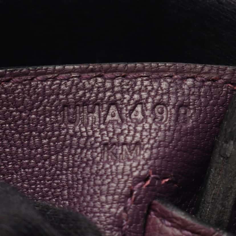 Hermès Togo Birkin Retourne 25 Purple Leather Good condition - Box View