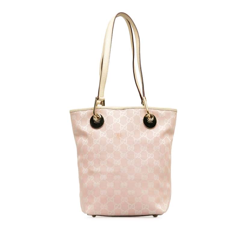 Gucci GG Canvas Eclipse Shoulder Bag Pink Canvas Very good condition - Front View
