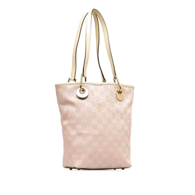 Gucci GG Canvas Eclipse Shoulder Bag Pink Canvas Very good condition - Back View