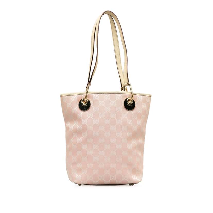 Gucci GG Canvas Eclipse Shoulder Bag Pink Canvas Very good condition - Inside View