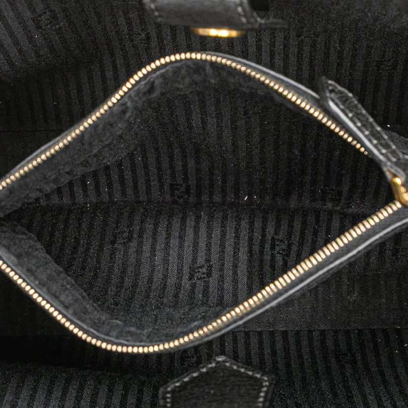 Fendi 2Jours Leather Satchel Black Leather Good condition - Model View