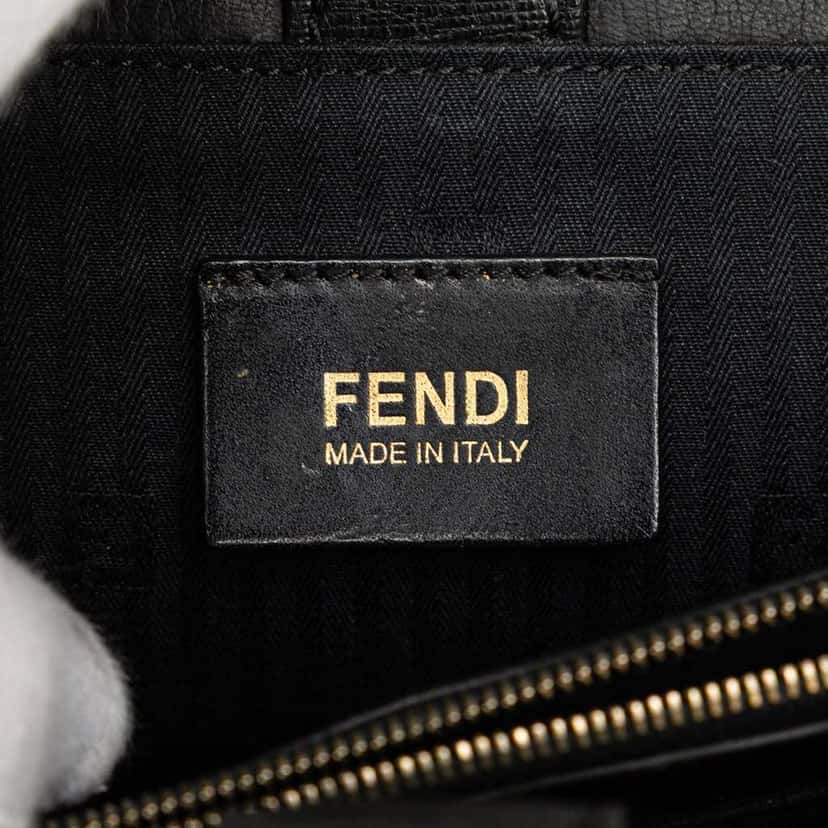 Fendi 2Jours Leather Satchel Black Leather Good condition - Box View