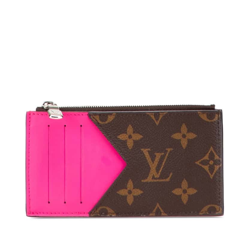 Louis Vuitton Monogram Canvas Coin Card Holder Brown Canvas Good condition - Front View