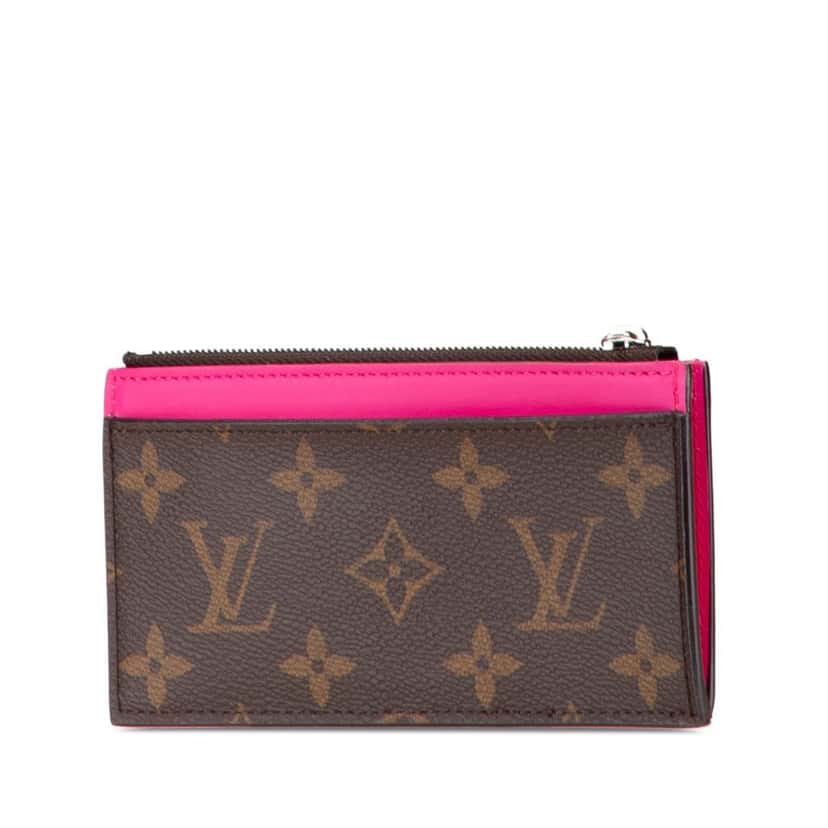 Louis Vuitton Monogram Canvas Coin Card Holder Brown Canvas Good condition - Back View