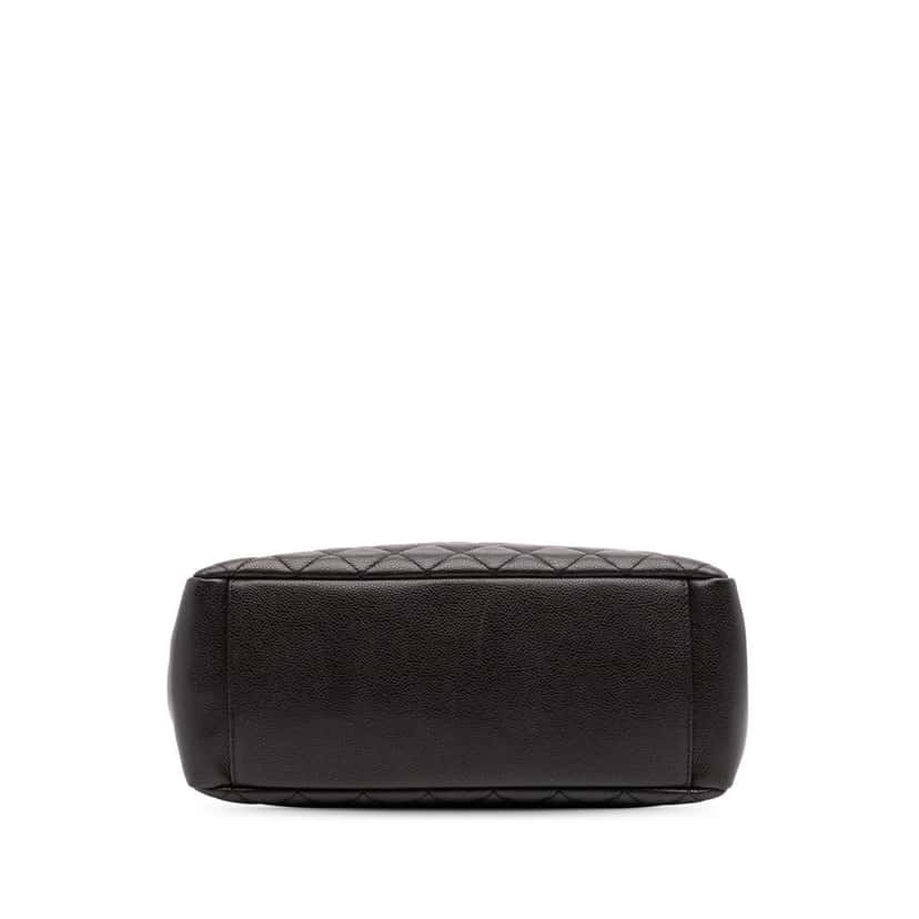 Chanel Caviar Grand Shopping Tote Black Leather Good condition - Inside View