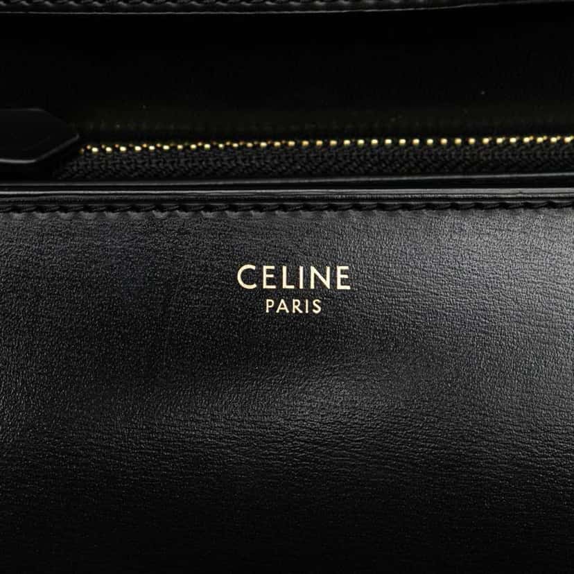 Celine Medium Calfskin Classic Box Black Leather Good condition - Box View