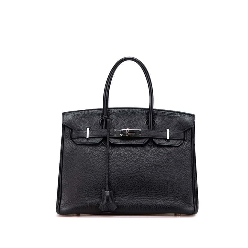 Hermès Togo Birkin Retourne 30 Black Leather Good condition - Front View