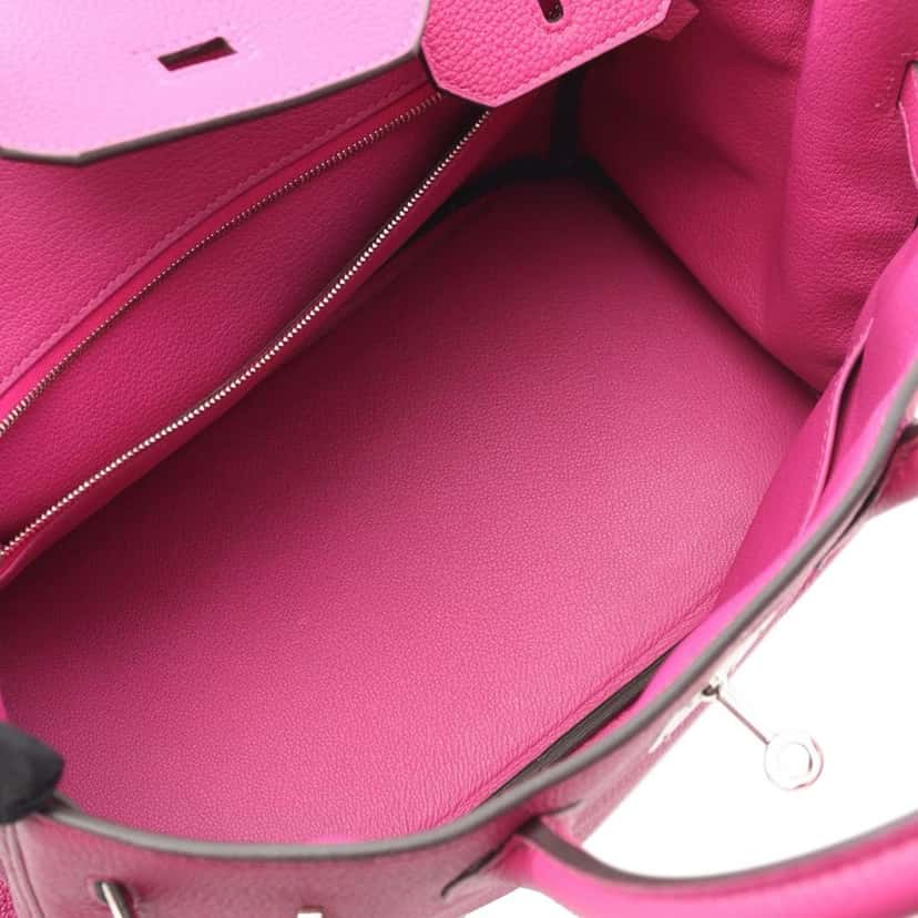 Hermès Togo Birkin Retourne 30 Pink Leather Good condition - Inside View
