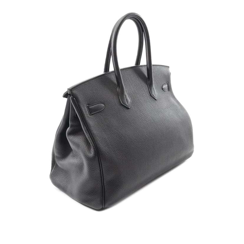 Hermès Togo Birkin Retourne 35 Black Leather Good condition - Back View