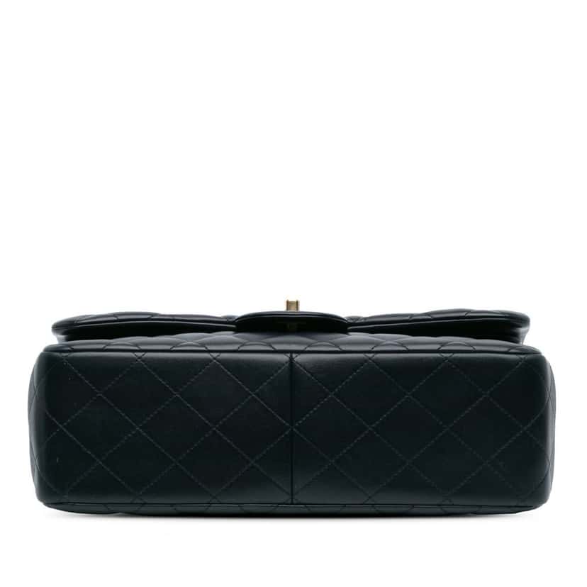 Chanel Jumbo Classic Lambskin Double Flap Blue Leather Good condition - Inside View