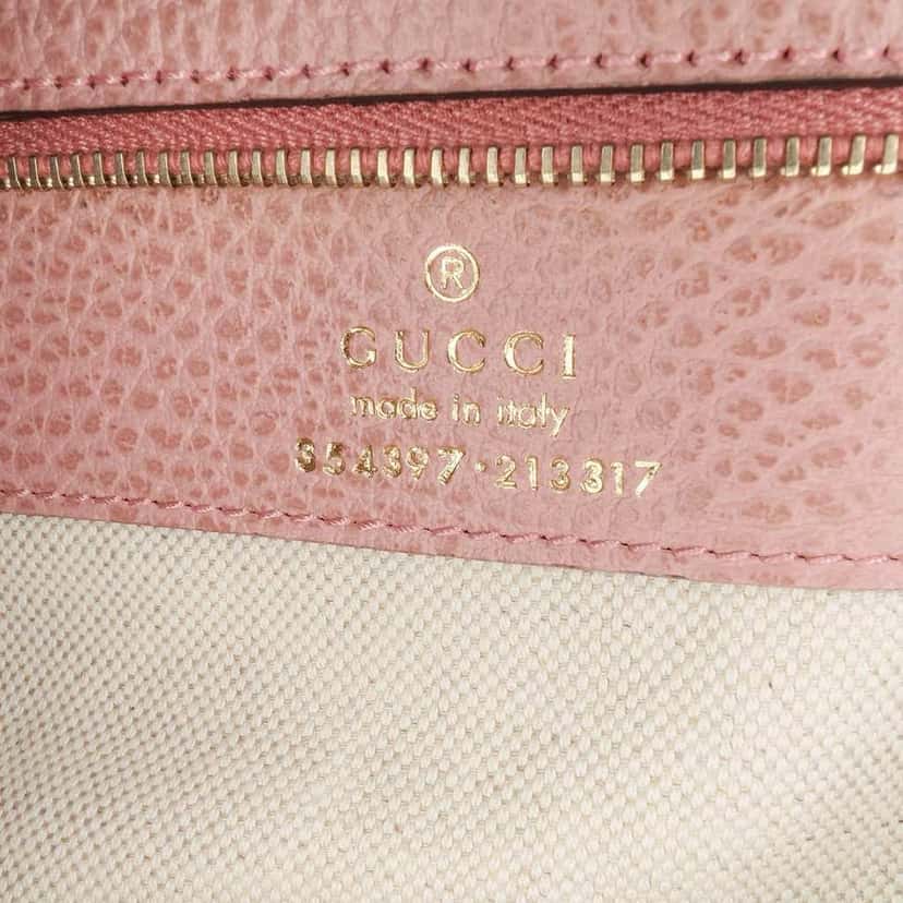Gucci Medium Leather Swing Tote Pink Leather Good condition - Box View