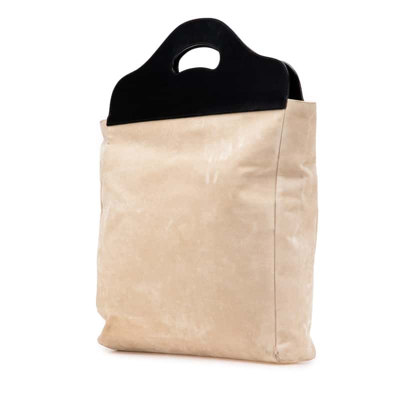 Gucci Suede Tote Brown Leather Good condition - Back View