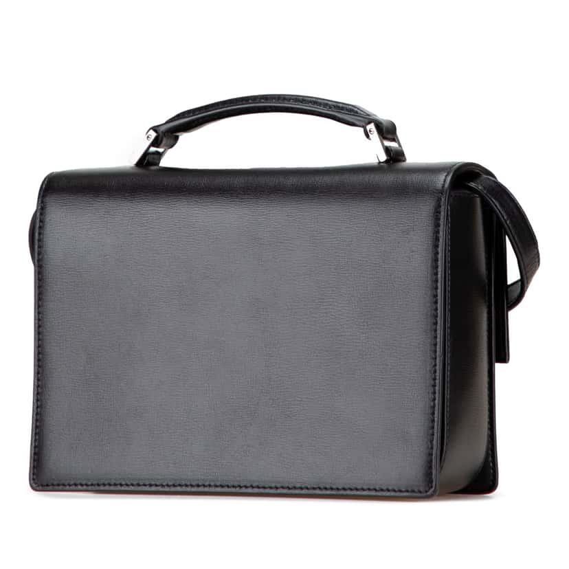 Saint Laurent Medium Calfskin Bellechasse Satchel Black Leather Good condition - Back View