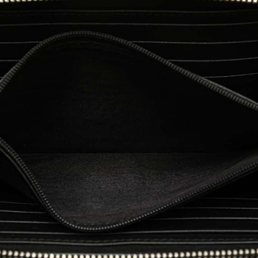 Gucci Microguccissima Zip Around Long Wallet Black Leather Good condition - Box View