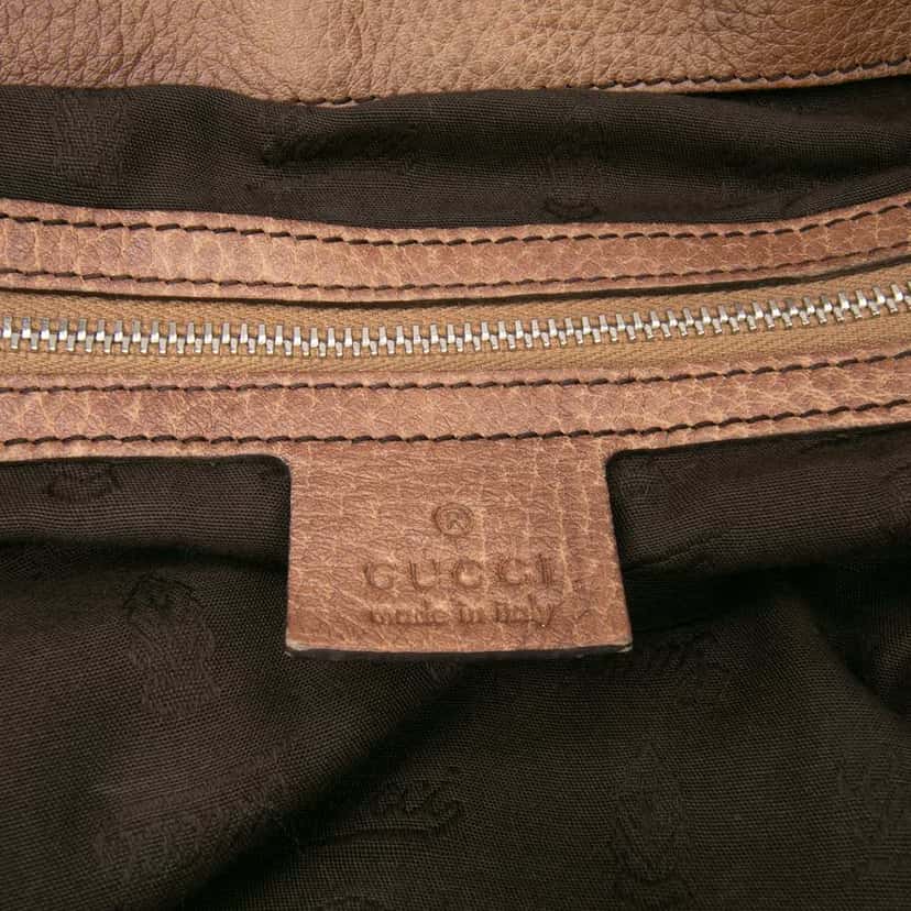 Gucci Medium GG Canvas Bamboo Bar Tote Brown Canvas Good condition - Box View