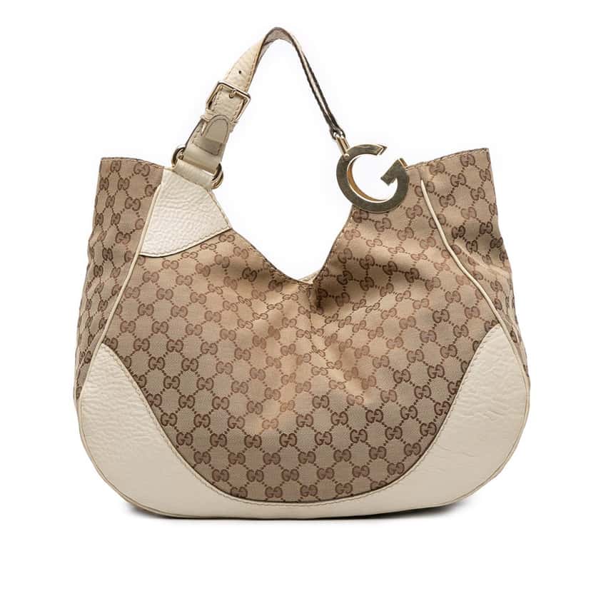 Gucci GG Canvas Charlotte Tote Brown Canvas Good condition - Front View