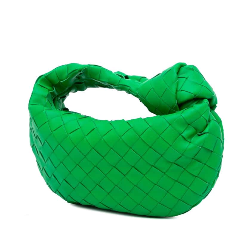Bottega Veneta Mini Nappa Intrecciato Jodie Green Leather Good condition - Back View