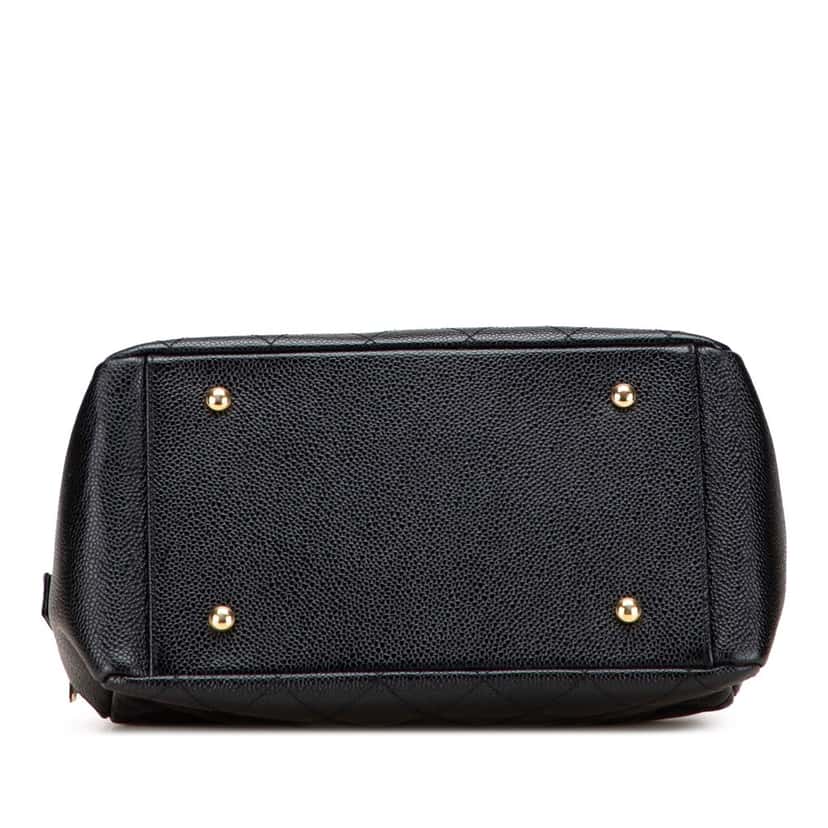 Chanel Petite Caviar Timeless Tote Black Leather Good condition - Inside View