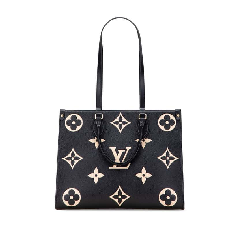 Louis Vuitton Bicolor Monogram Empreinte Giant Onthego MM Black Leather Good condition - Front View