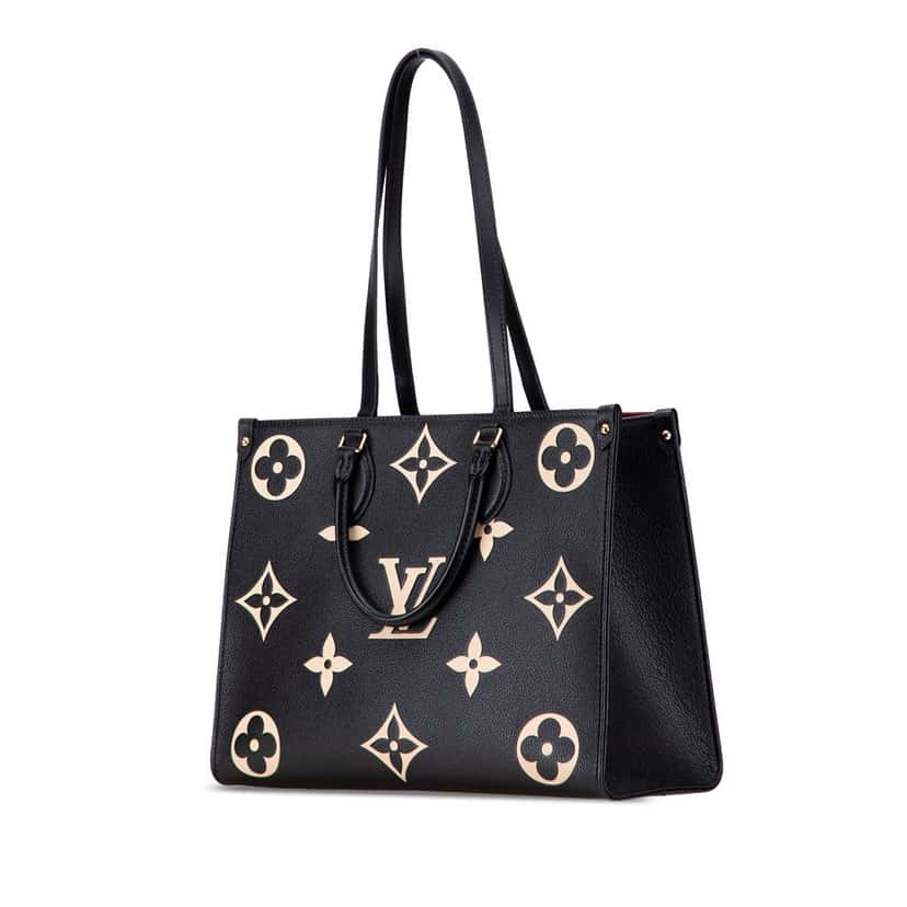Louis Vuitton Bicolor Monogram Empreinte Giant Onthego MM Black Leather Good condition - Back View