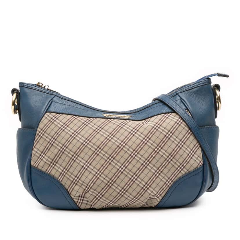 Burberry Nova Check Canvas Crossbody Brown Canvas Good condition - Front View