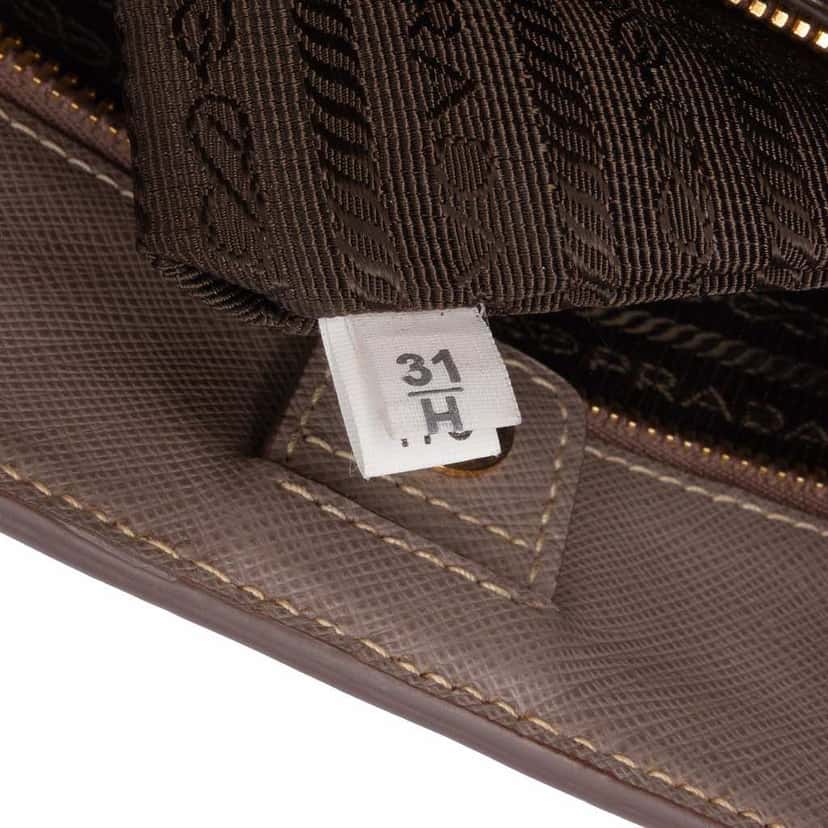 Prada Small Saffiano Lux Galleria Satchel Brown Leather Good condition - Box View