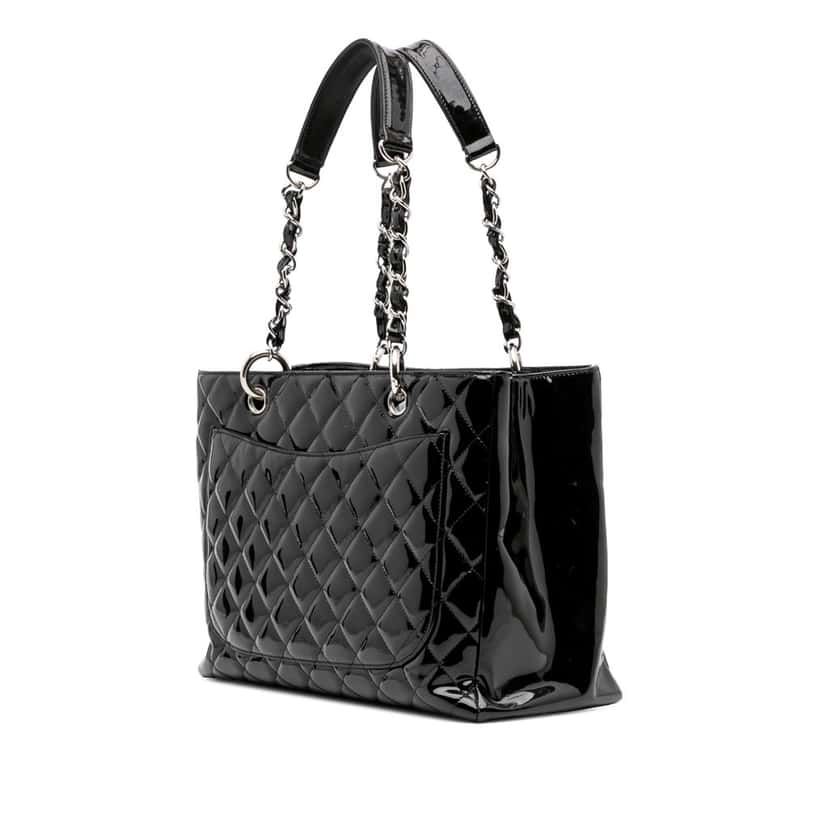 Chanel Patent Grand Shopping Tote Black Leather Good condition - Back View